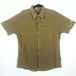 Kuhl Brown Tan Button Up Short Sleeve Top